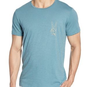 Bonobos Aqua Peace Sign Tee Shirt